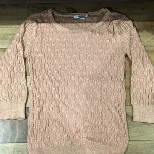 F21 nude and gold sweater NWT